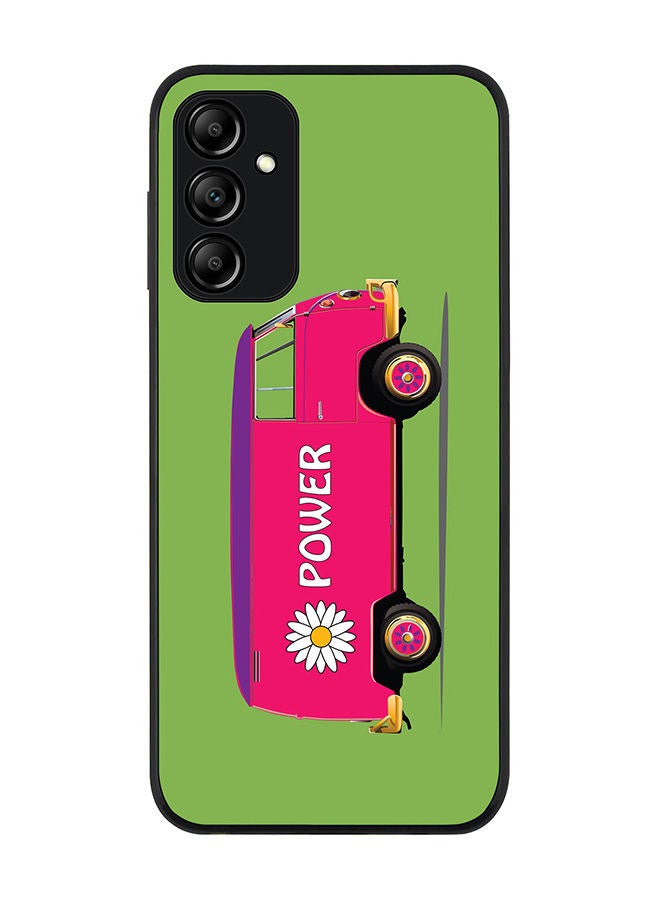 Stylizedd Rugged Black edge case for Samsung Galaxy A14 4G/5G Slim fit Soft Case Flexible Rubber Edges Anti Drop TPU Gel Thin Cover - Flower Power - Image 1