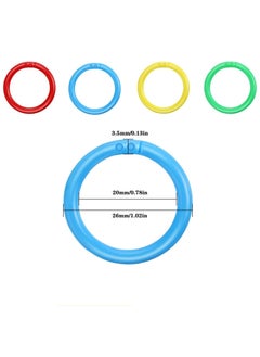 Generic 100pcs Loose Leaf Binder Rings, Plastic Binder Rings Colorful Book Loose Leaf Binder Rings Plastic Book Rings for Scrapbook Notebook Keychain  - Image 2