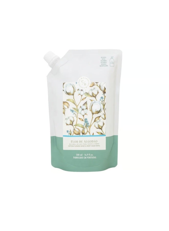 Castelbel Cotton Flower Hand & Body Wash Refill 500ml - Image 1