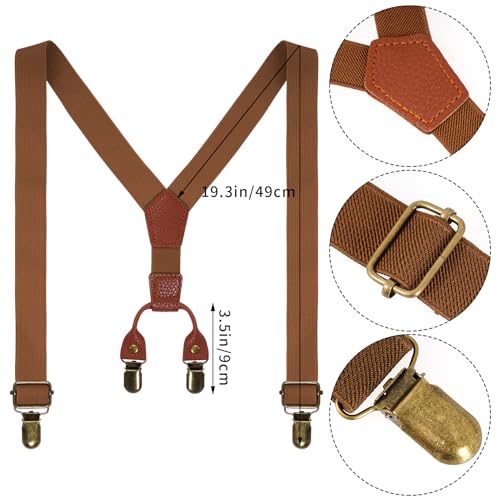 mifengda Kids Old Man Costume 100 Day of School Grandpa Costume for Boys 1920s Old Man Outfit Halloween Dress Up Set - Image 5