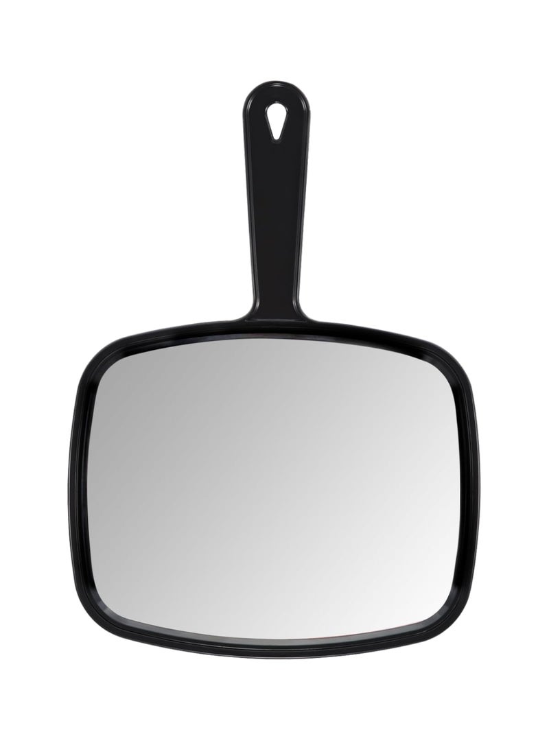 PROTECLE Hand Mirror  9.3 "" L x 6.7 "" W Salon Barber Hairdressing Handheld Mirror with Handle  Square Black - Image 1