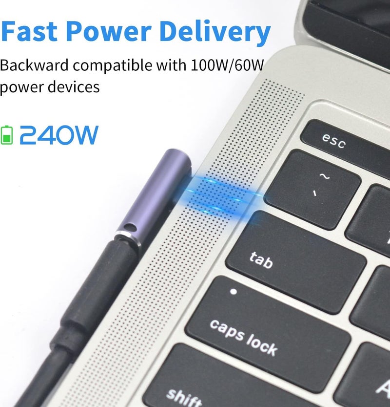 Microware محول USB C بزاوية 90 درجة 240 واط - Image 3