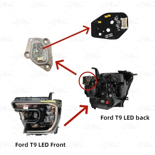 JHO Amber DRL Lights Module Front Headlight Frame White Color Changing to Amber for Ford Ranger T9 2023 2024 2025 XL/XLT/Everest Accessories CE Approved - Image 3