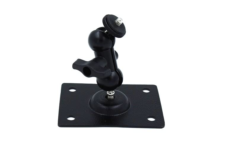 SHOPEE Double Ball Head arm 360⁰ Rotating Heavy Duty 4 Hole Wall Mounting Pedestal for Cameras and Video Cameras with 1/4 20 Mounting Pattern - Image 2