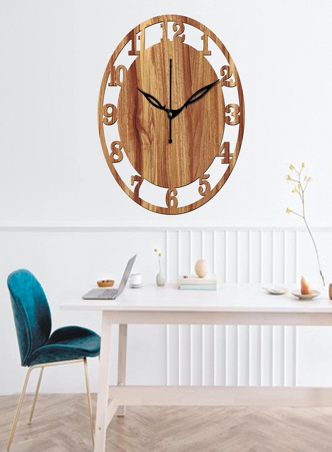 Freny Exim 10" Inch Wooden Wall Clock (Beige, Small Size, 25cm x 25cm)-028 - Image 5