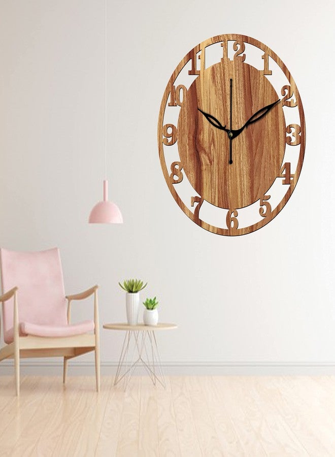 Freny Exim 10" Inch Wooden Wall Clock (Beige, Small Size, 25cm x 25cm)-028 - Image 2