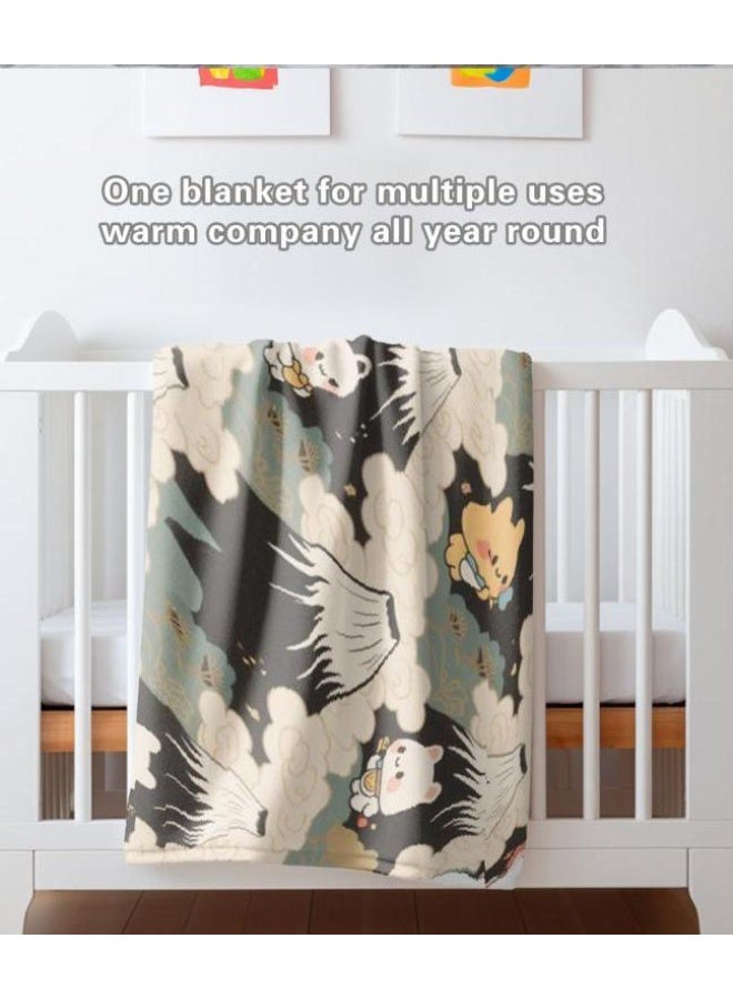 عام بطانية رقيقة من الفانيلا (حرارة ومريحة، ومناسبة للنوم واستخدام اللعبة والغبار والرمل) 150 سم * 200 سم - 585 - Image 1