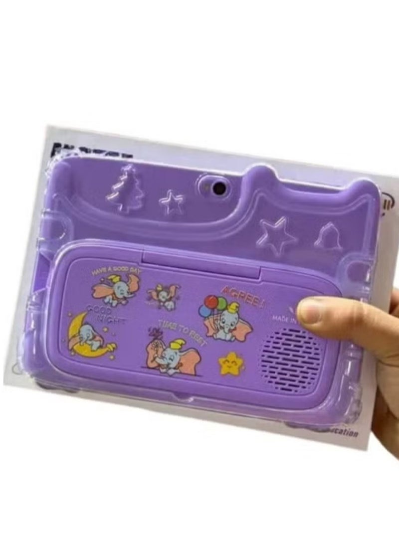 Generic Kids tablet with 7-inch screen, 256GB storage, 8GB RAM, latest Android 13, 5G support, 5MP front and rear cameras, 13MP rear camera, 5000mAh battery, Play Store support, suitable for modern educational processes for children, games and modern entertainment, purple color.