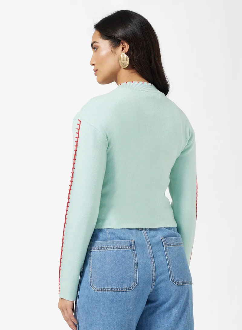 Never fully Dressed Octpus Detailed Long Sleeve Cardigan