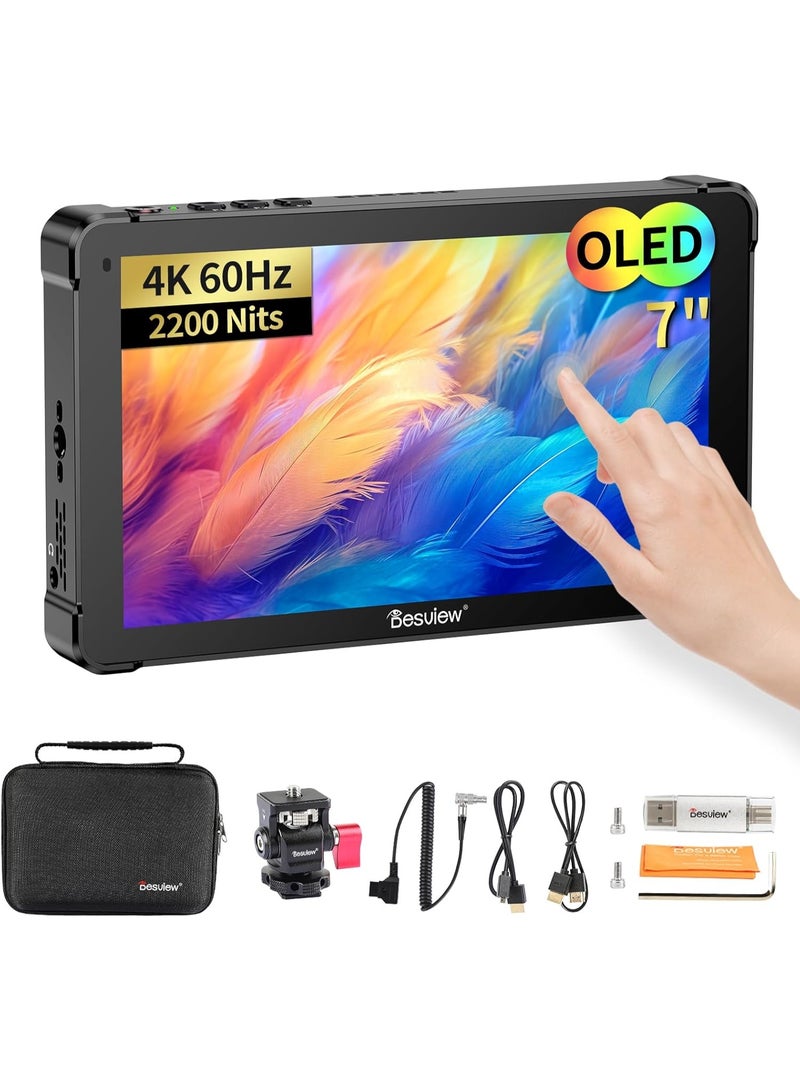 ديسفيو شاشة Desview OL7S مقاس 7 بوصات OLED عالية السطوع تعمل باللمس مع HDMI و3G-SDI للكاميرات الاحترافية - Image 1