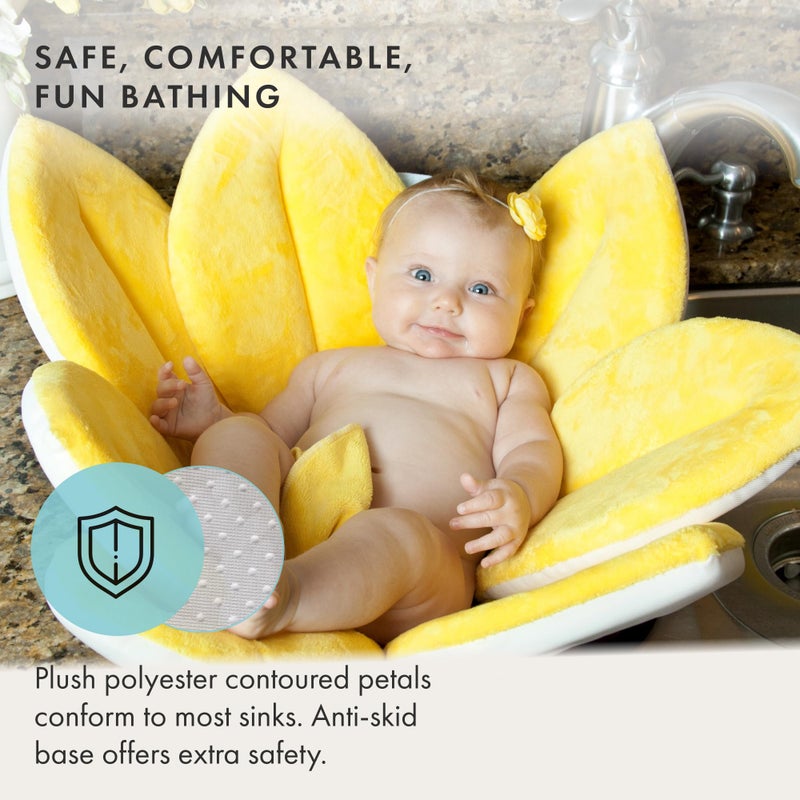 Blooming Bath Baby Bath Seat - Baby Tubs for Newborn Infants to Toddler 0 to 6 Months and Up - Baby Essentials Must Haves - The Original Washer-Safe Flower Seat (Original, Canary Yellow) - Image 2