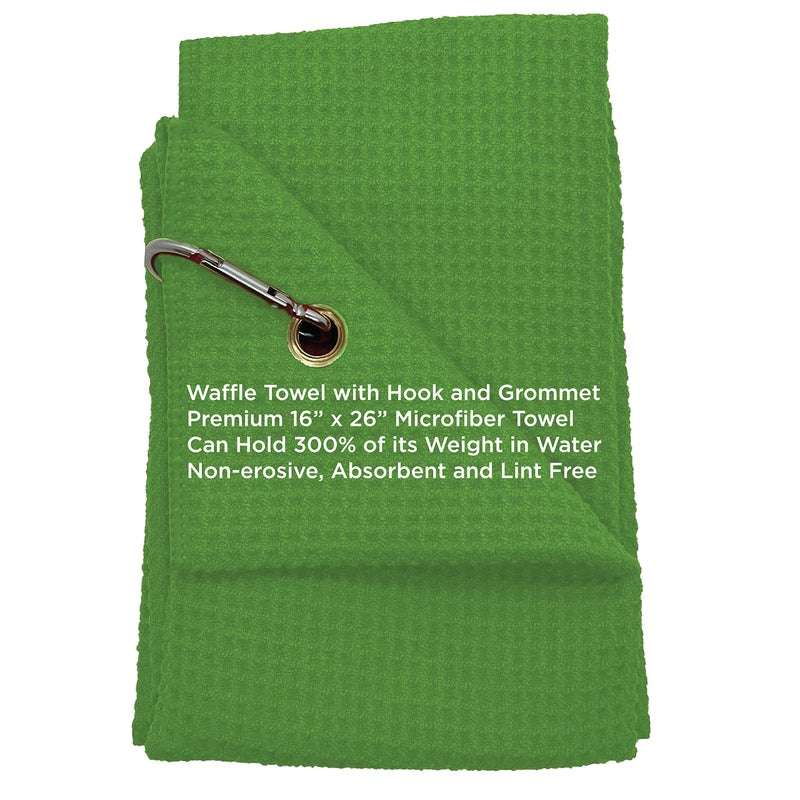 Zero Friction Premium Microfiber Golf Towel, Green (TOW20009) Small - Image 2