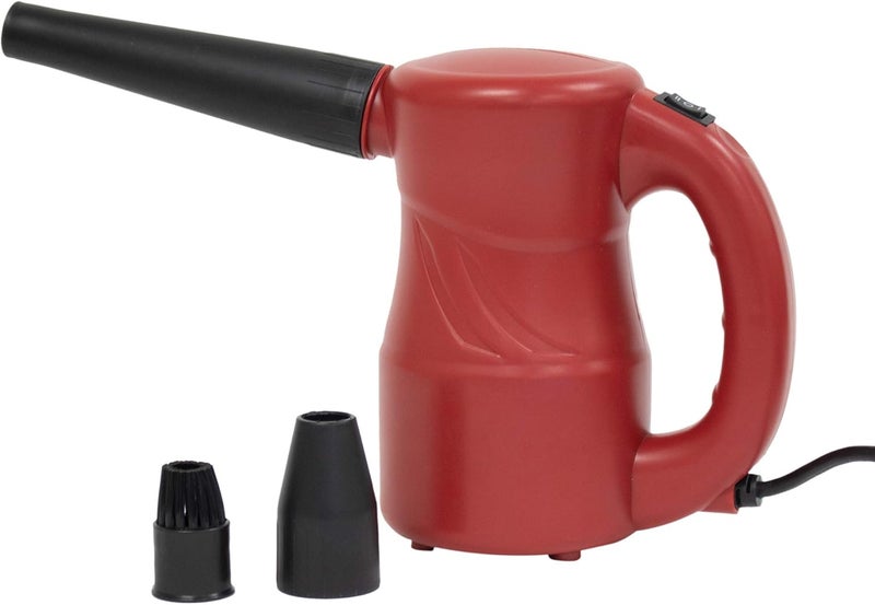 Xpower A-2S Cyber Duster Electric Air Duster for Dusting, Drying, Inflating, Blowing, Car Detailing, Computer, Leaf Blowing, 90 CFM, 2 Nozzles + 1 Brush, High Performance Motor, Eco-Friendly, Red - Image 1