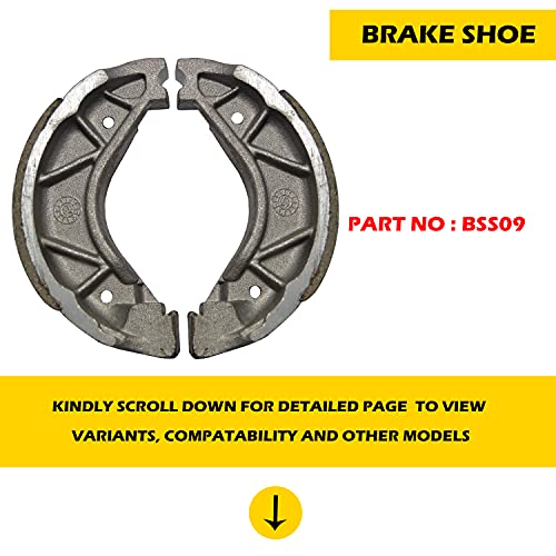 NIKAVI BSS09 Brake Shoe Set Compatible for Yamaha Ray-Rear - Image 2