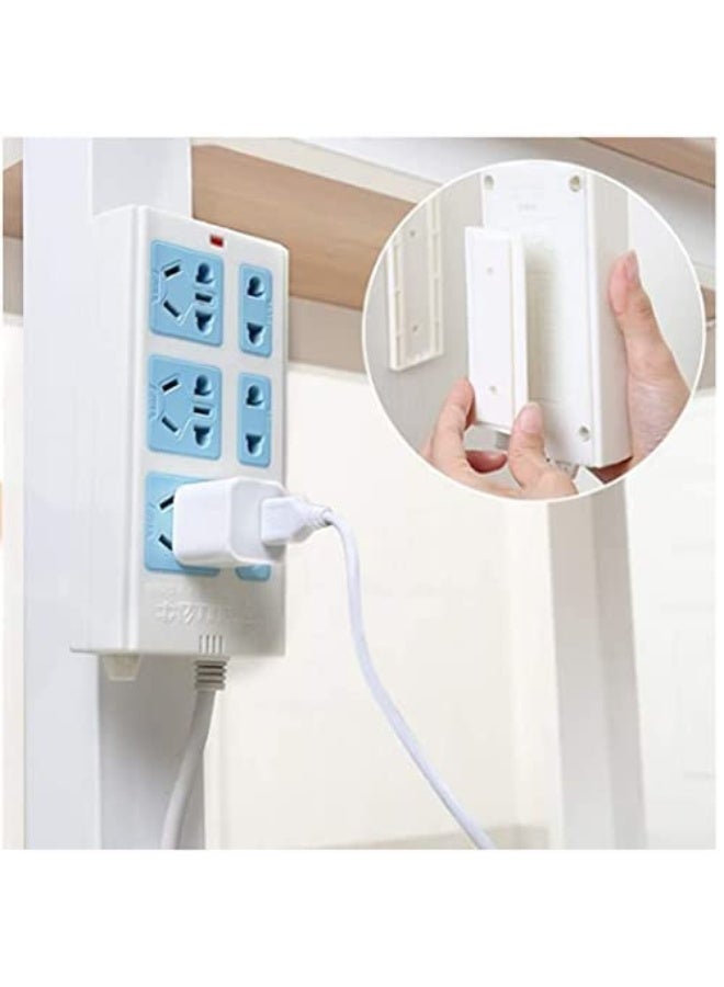 geruilin 10 Packs Self Adhesive Power Strip Fixator Wall Mount No Damage Wall-Mounted Fixator Holders Mount Reusable Punch Free Socket Cable Fixer Rack Simplest Holder â€¦ - Image 5