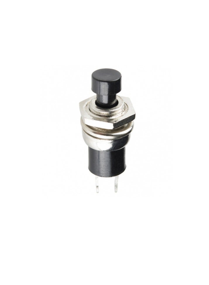 KNP KNP Momentary Button  Panel Mount Black is designed for easy installation in various control panels and electronic devices This button features a sleek black finish providing a modern aesthetic while ensuring reliable operation in temporary switch applications.  - Image 1