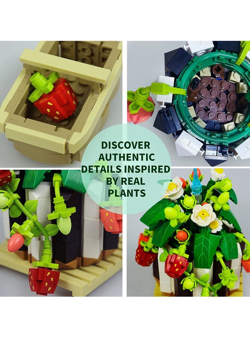 Flower Building Toy Set Mini Blocks Bonsai Model Ideas DIY Building Blocks Kit