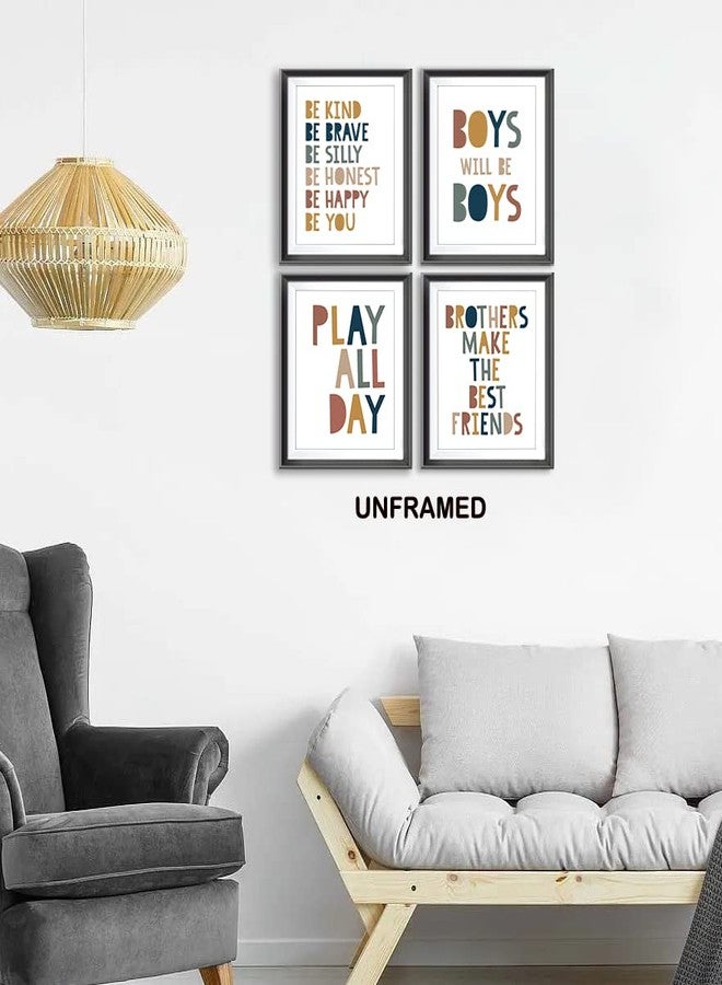 AEHIE Boys Quotes Positive Affirmations Poster Prints for Home Boys Room Playroom Nursery Classroom Decor,Boho Earthy Colors Decorations Prints Wall Art Unframed 4pcs 8x10 Inches - Image 3