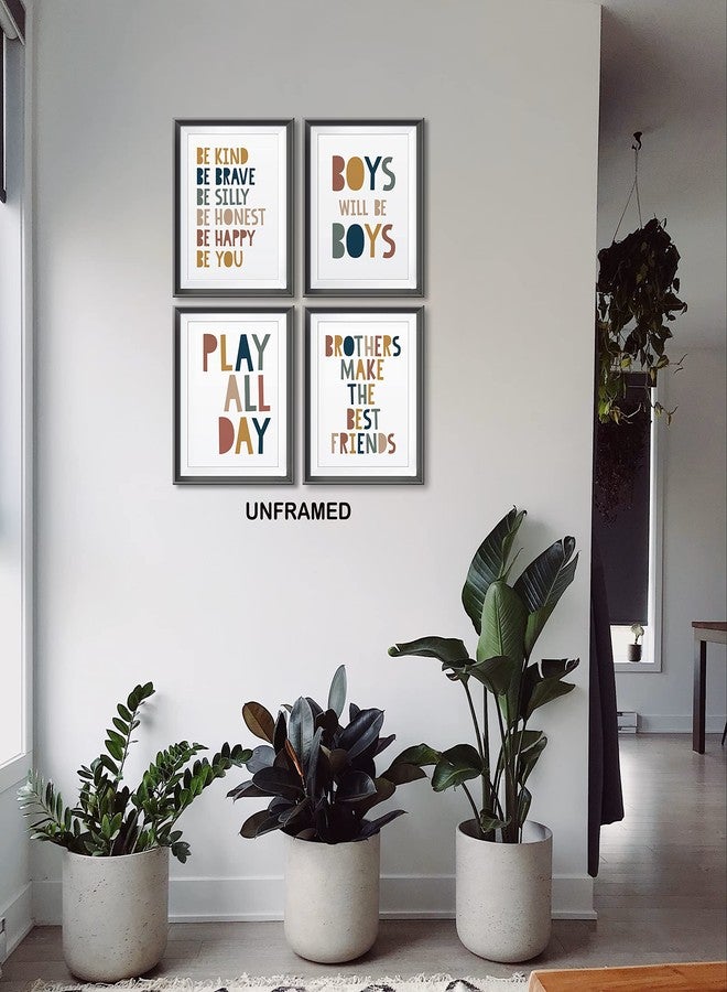 AEHIE Boys Quotes Positive Affirmations Poster Prints for Home Boys Room Playroom Nursery Classroom Decor,Boho Earthy Colors Decorations Prints Wall Art Unframed 4pcs 8x10 Inches - Image 2
