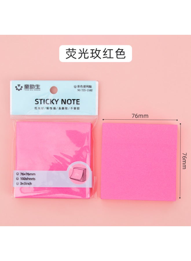 HELPS Morandi Color Sticky Notes Colorful Student Stationery Message Note Notes Office Stickable Hand-tearable Note Paper - Image 1