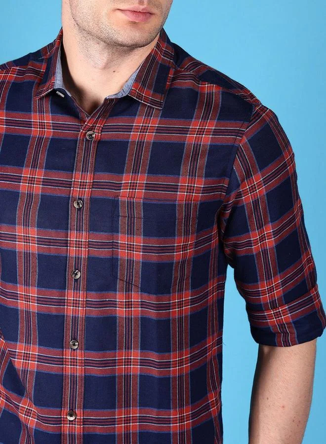 Take Two Men Regular Fit Checkered Casual Shirt