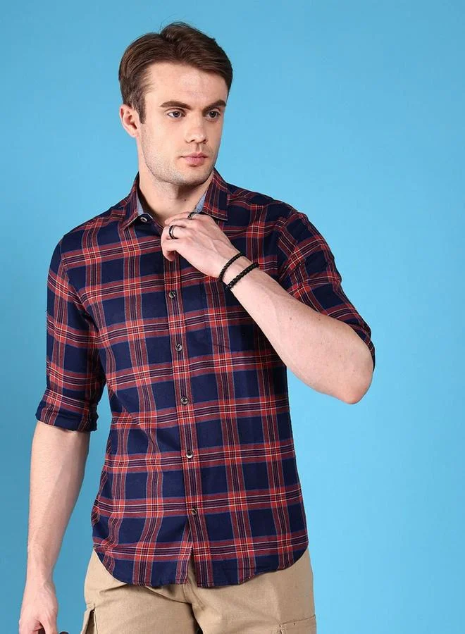 Take Two Men Regular Fit Checkered Casual Shirt