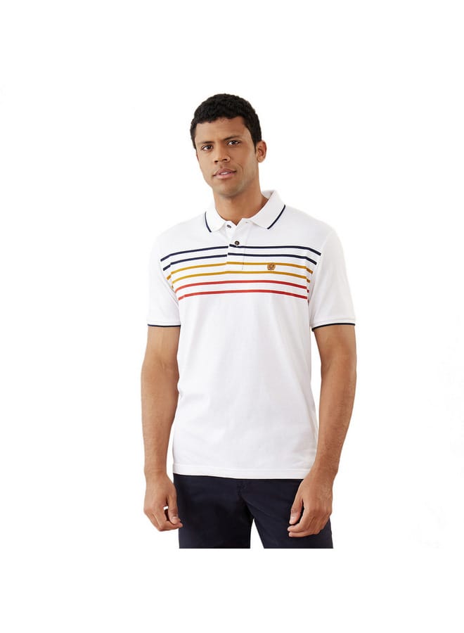 fahrenheit Fahrenheit Striped Polo T-shirt with Short Sleeves  - Image 1