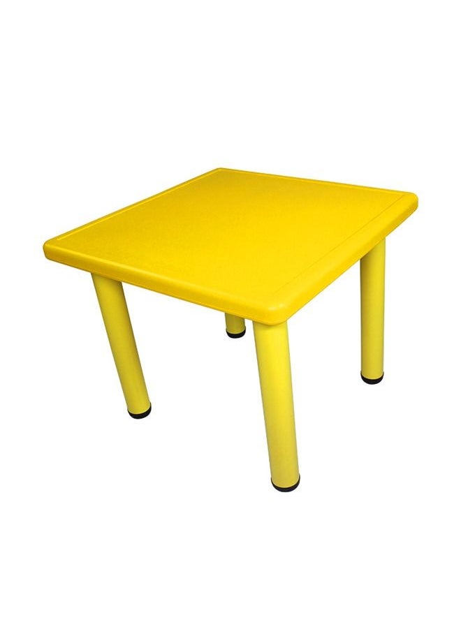 JSAITOYS Indoor Plastic Furniture Square Yellow Color Table For Kids  - Image 2