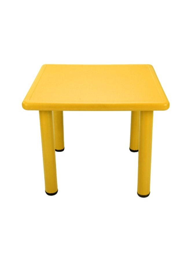JSAITOYS Indoor Plastic Furniture Square Yellow Color Table For Kids  - Image 1