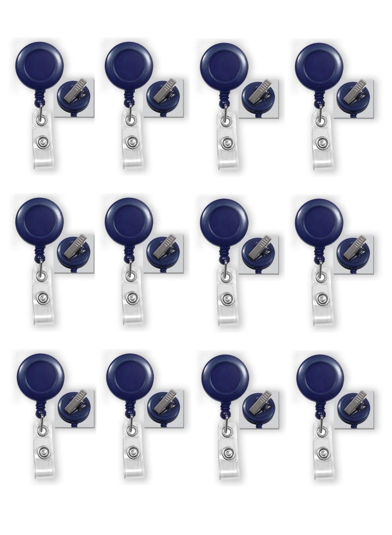 Libra ID Holder Reel with Clear Plastic Strap & Belt Clip (Pack of 12) - Image 1