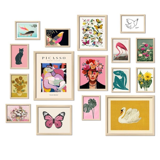 16 PCS ECLECTIC WALL ART DECOR MODERN MAXIMALIST WALL PRINTS FOR BEDROOM POSTERS FOR ROOM AESTHETIC WALL COLLAGE KIT PICTURES FOR LIVING ROOM COLORFUL DORM GALLERY HOME DECOR
