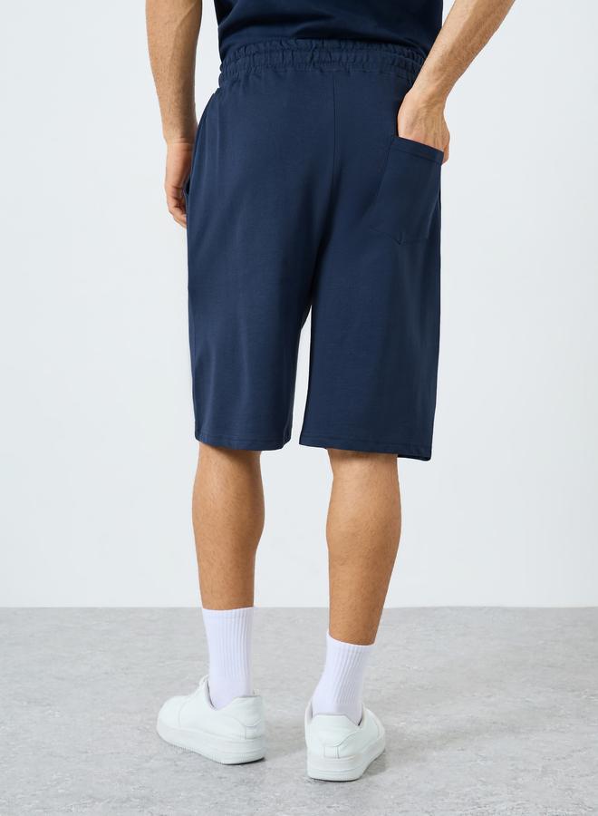 Styli Minimal Print Oversized Terry Shorts - Image 4