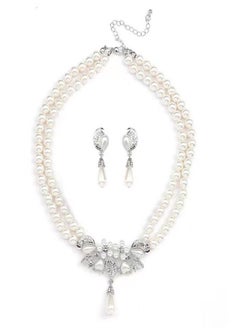 General Imitation Pearl Necklace/Earrings Jewelry Set  - Image 2