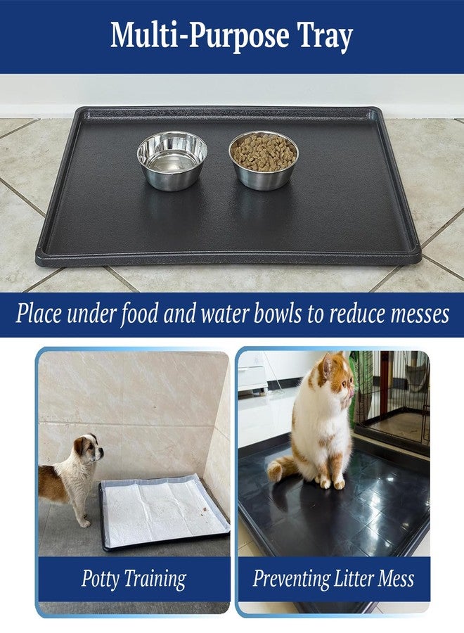 Pet Clean Rabbit Cage Replacement Tray 18 inch for Pet cage, Dog Crate, Plastic Bottom Pan Floor Liners for Crates Kennel for Dogs and Cat, 18 inch, Black - Image 4