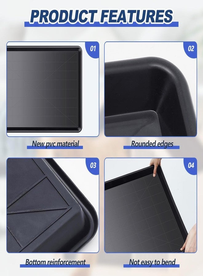 Pet Clean Rabbit Cage Replacement Tray 18 inch for Pet cage, Dog Crate, Plastic Bottom Pan Floor Liners for Crates Kennel for Dogs and Cat, 18 inch, Black - Image 3