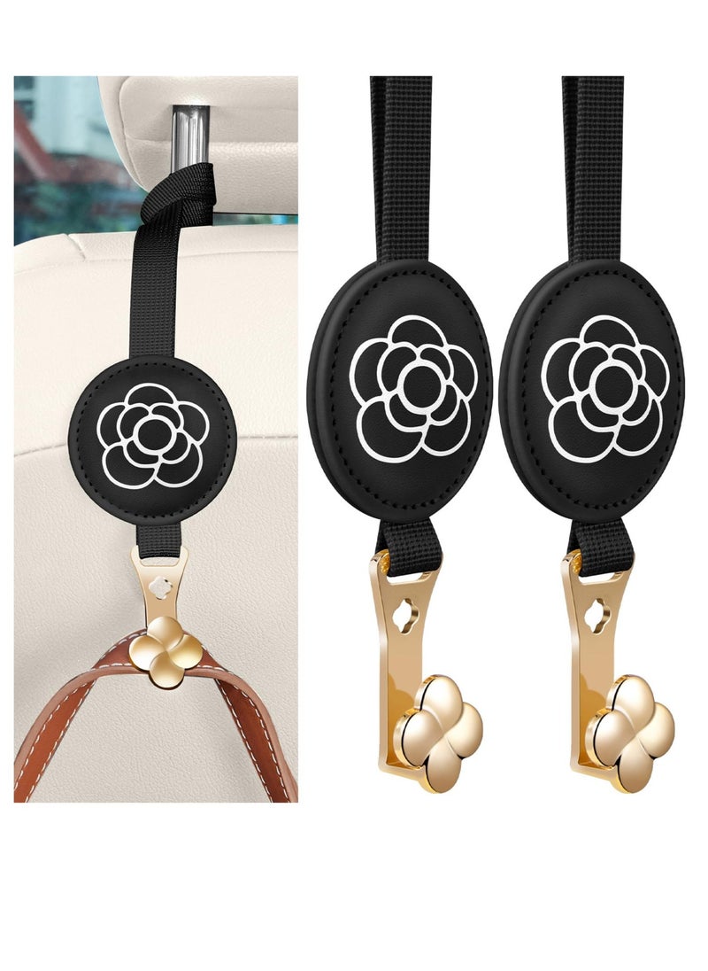 Excefore Car Headrest Hooks Holder Hanger, 2 Pcs Car Seat Headrest Hooks, Seat Hooks for Purses and Bags, Heavy Duty Purse Holder Bag Holder for Car, Space Saving Seat Hooks Purse Hanger for Vehicle  - Image 1