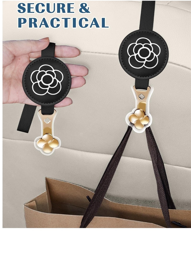 Excefore Car Headrest Hooks Holder Hanger, 2 Pcs Car Seat Headrest Hooks, Seat Hooks for Purses and Bags, Heavy Duty Purse Holder Bag Holder for Car, Space Saving Seat Hooks Purse Hanger for Vehicle  - Image 5