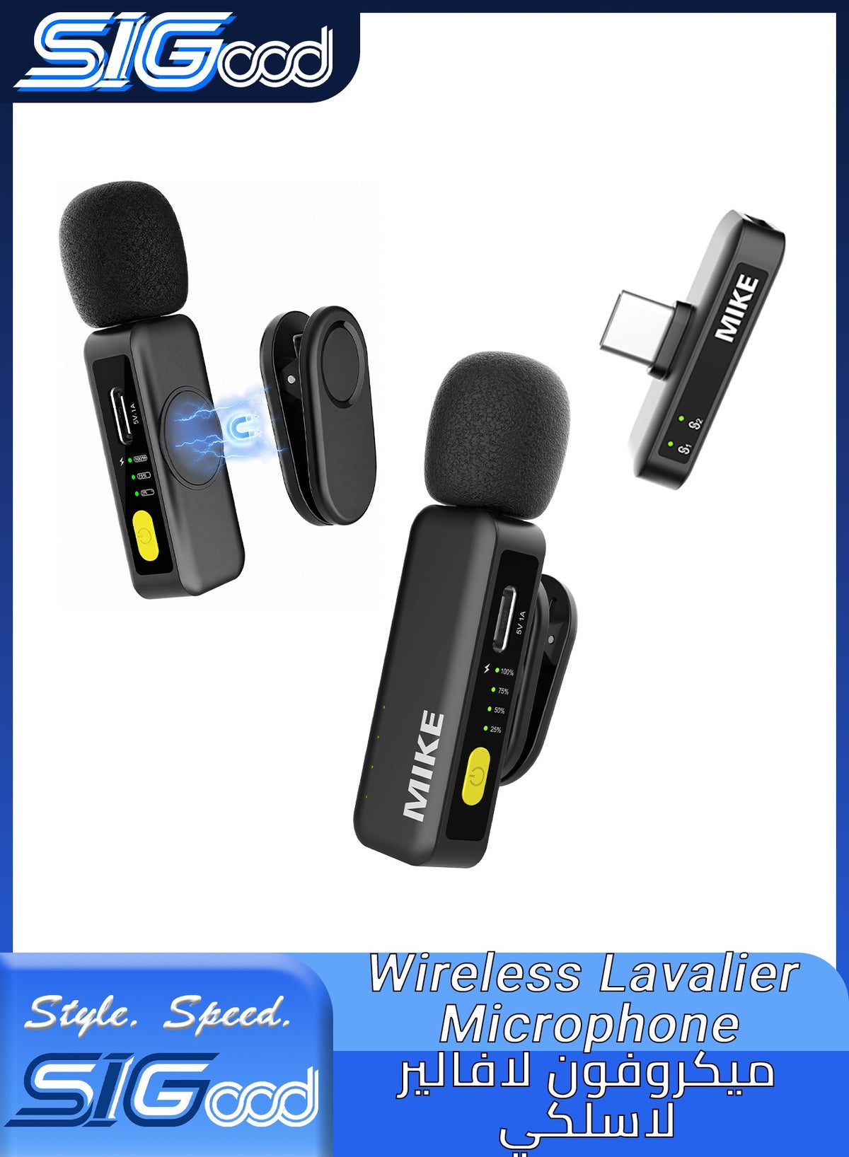 sigood Sigood Wireless Lavalier Microphone usbc 6-7h Z9D4FBFE99EEFFCB7DEBBZ