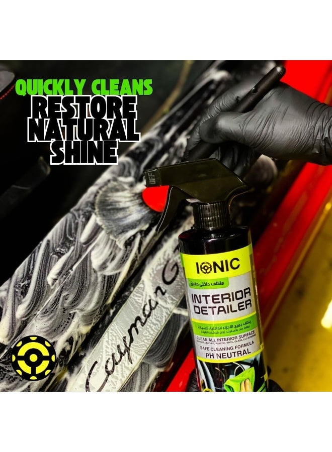 IONIC Car Interior Cleaner Spray – Multi-Purpose Interior Car Care Cleaning Solution for Dashboard, Seats, Leather, Plastic, Vinyl & Upholstery Deep Cleaning and Interior Protection Formula - Image 4