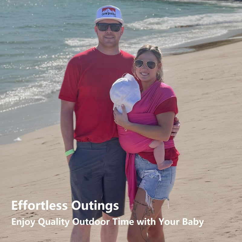 Vlokup Baby Wrap Sling Carrier for Newborn, Infant, Toddler, Kid | Breathable Lightweight Stretch Mesh Water Sling | Nice for Summer, Pool, Beach, Swimming | Perfect Shower Gift Gray - Image 4