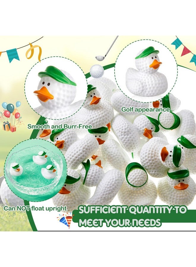 DEEKIN 24 Pcs Golf Ball Rubber Duck 2 Inch Bulk Sport Party Favors for Birthday Party Decorations Golf Club Player Gift - Image 4
