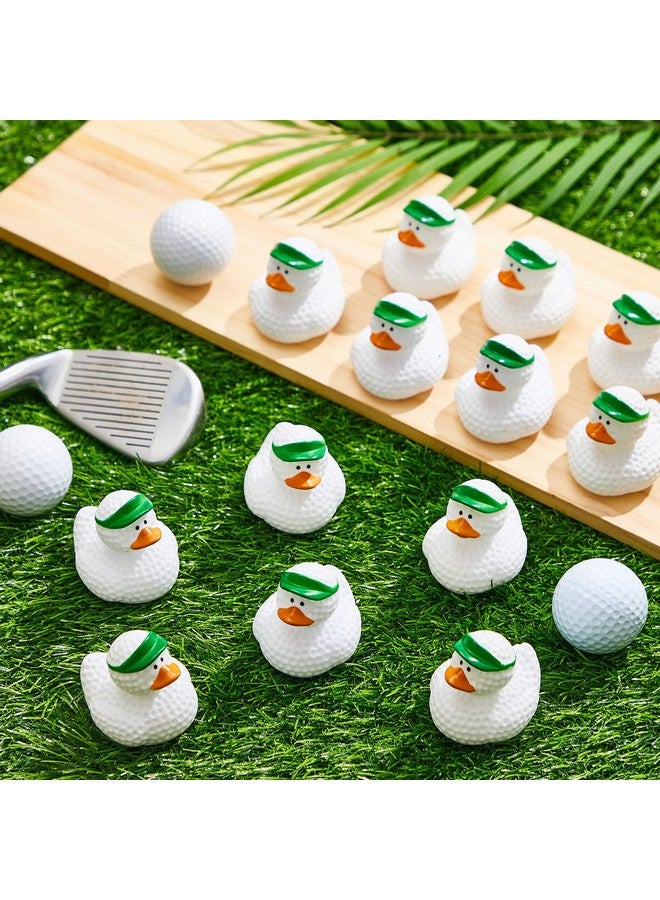 DEEKIN 24 Pcs Golf Ball Rubber Duck 2 Inch Bulk Sport Party Favors for Birthday Party Decorations Golf Club Player Gift - Image 3