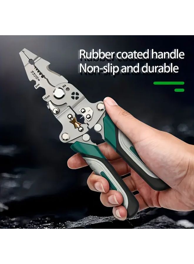 Heavy Duty Wire Stripper Multi Function Tool Foldable Crimping Cutting Twisting - Image 2