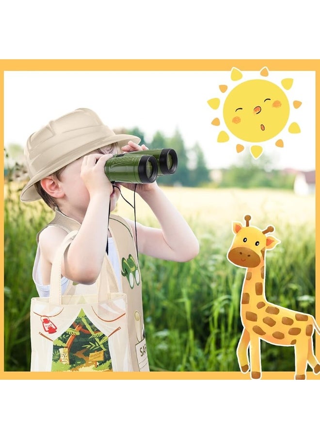 Haysandy - 48 Pcs Kids Explorer Costume Set Include Plastic Explorer Hats Jungle Party Vest Safari Tote Bag Adventure Binoculars for Kids Activities Jungle Party Supplies Favors Halloween Costume Party - Image 1