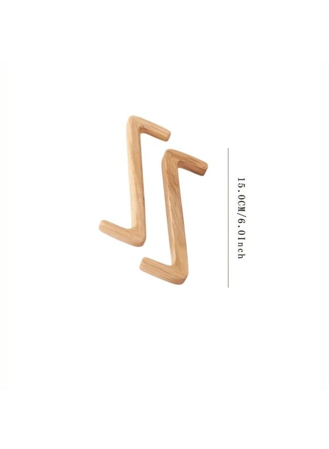 Natural Wooden Towel Coat Hook Bohemian Style Bathroom Entryway Wall Mounted Space Saving - Image 4