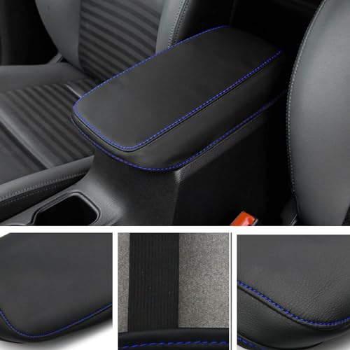 SXCY Fit for 2018-2022 2023 Hyundai Kona Armrest Cover,2023 Kona Center Console Cover for 2021 2022 2023 Hyundai Kona Armrest Cover Console Cover Protection for 2022 2023 Kona Armrest Cover(Blue Line) - Image 3