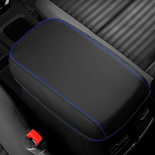 SXCY Fit for 2018-2022 2023 Hyundai Kona Armrest Cover,2023 Kona Center Console Cover for 2021 2022 2023 Hyundai Kona Armrest Cover Console Cover Protection for 2022 2023 Kona Armrest Cover(Blue Line) - Image 1