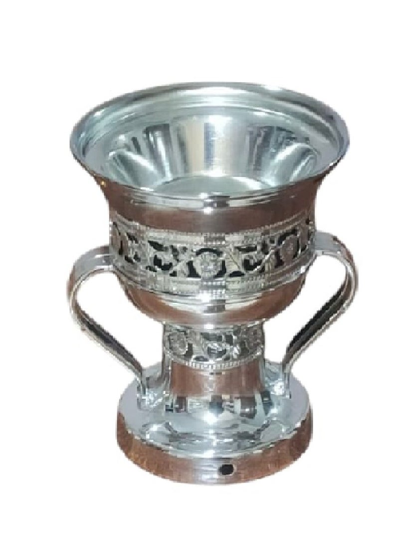 مبخرة فحم فضية اللون متوسطة  - Image 2