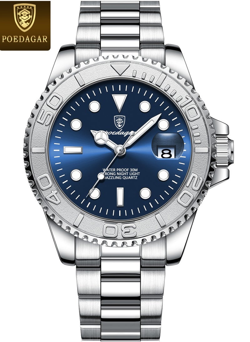 POEDAGAR Man Watch , Waterproof Luminous Men's Watch Quartz，Men's Wrist Watches 42mm  - Image 1
