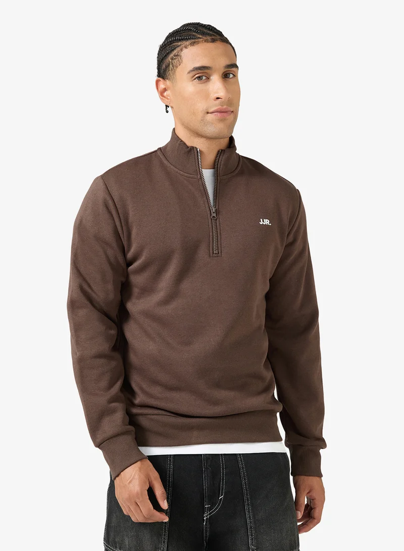 Logo Sweat Half Zip Cardigan